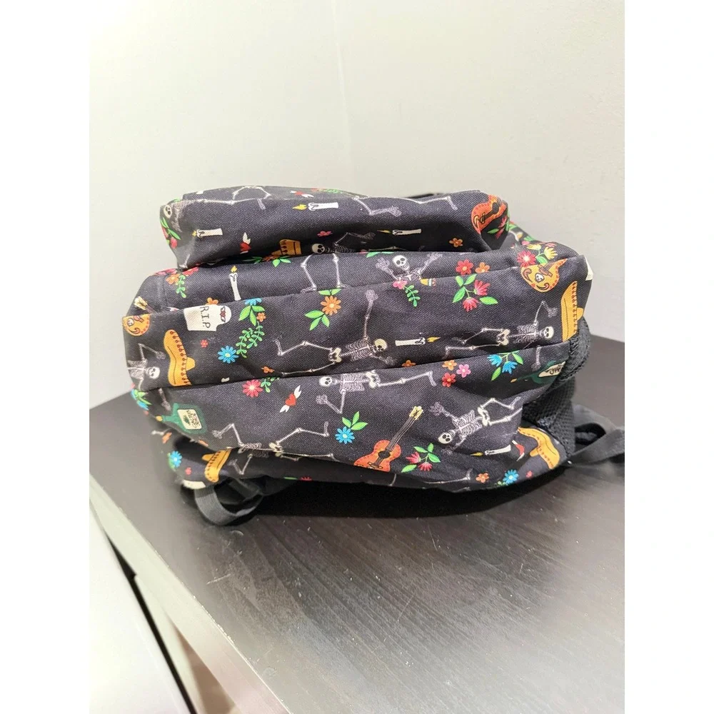 JanSport Backpack Dia De Los Muertos Day of the Dead Skull Skeleton Print Black